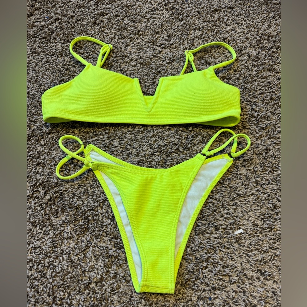 SHEIN Bright Yellow Swimsuit Set